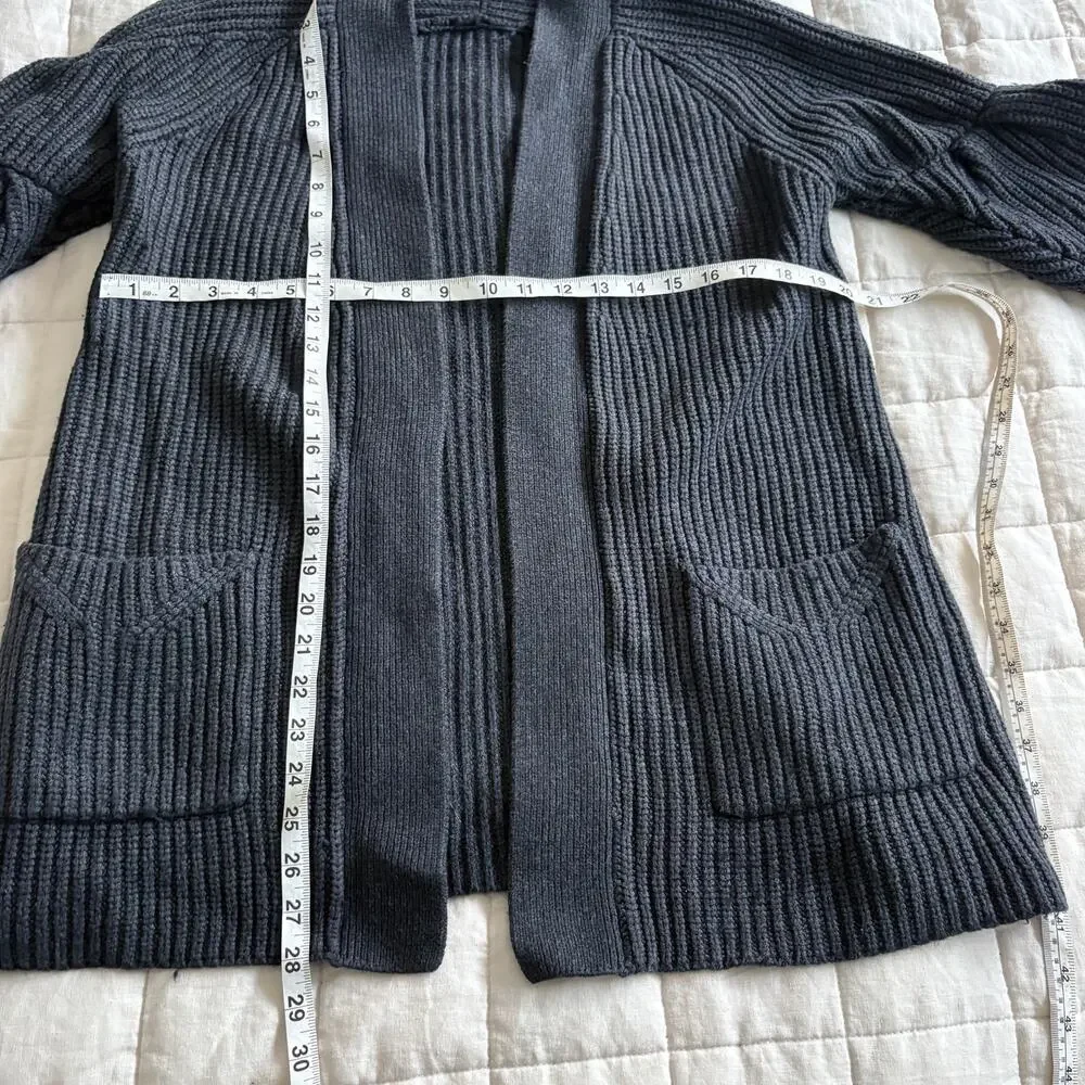 Anthropologie Knitted &Knotted Cardigan Wool blend Sz Small oversized Cabincore